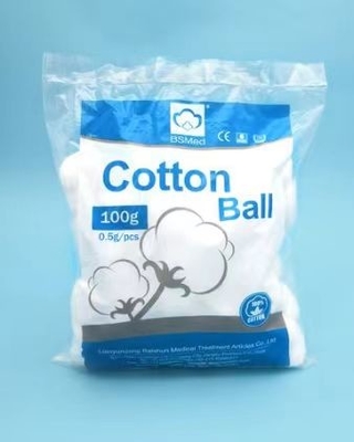 100% de algodón orgánico puro OEM de color de bolas de algodón blanco