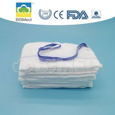 Esponja de Laparotomía Estéril con Línea Visible para Rayos X, Algodón de Alta Absorción y Asa Azul para Cirugía Abierta General